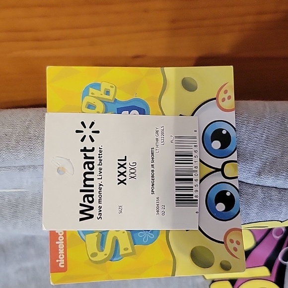NWT Sponge Bob sleep shorts. Size XXXL Color is gray . - Picture 2 of 4